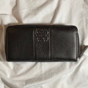 Coach Pebbled Leather Zip Around Wallet
